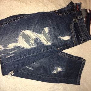 Blue slim boyfriend jeans